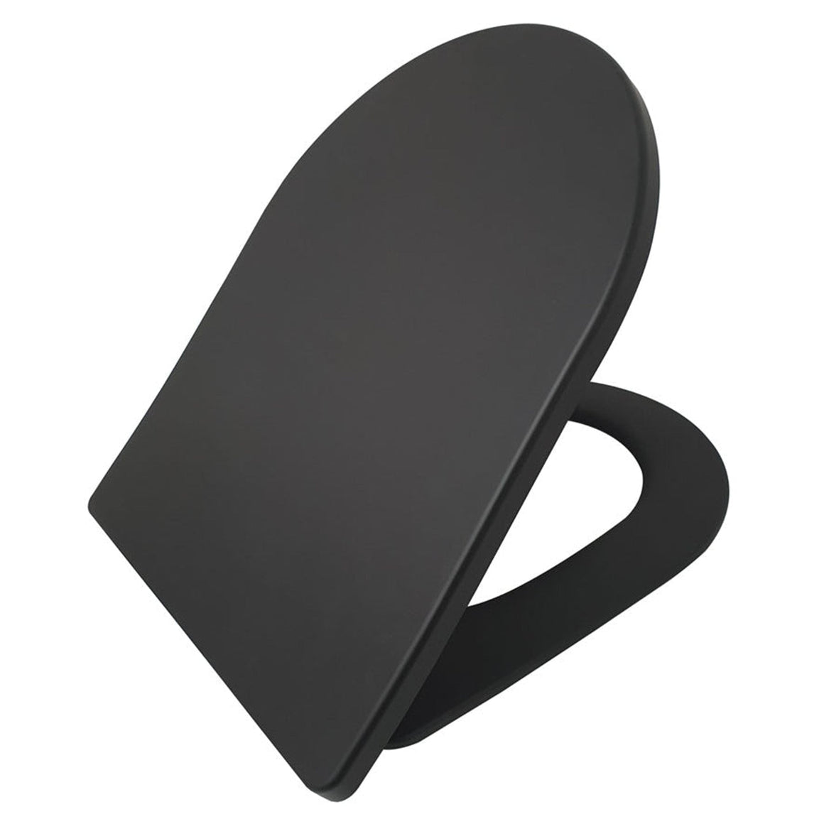 Wiesbaden Shade slim toiletzitting softclose en quick release Mat zwart - productfoto