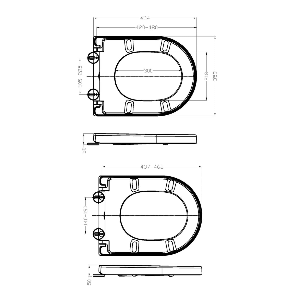 Wiesbaden Vesta toiletzitting softclose en quick release Mat wit - productfoto #variant_57300463288644