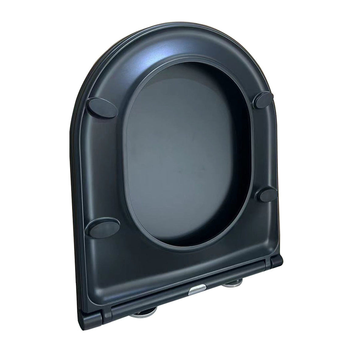 Wiesbaden Flatline toiletzitting met softclose en quick release Mat zwart - productfoto