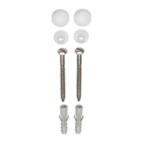 Ensemble de vis à pot avec cheville 2 pièces inox 6 x 70 mm capuchon blanc