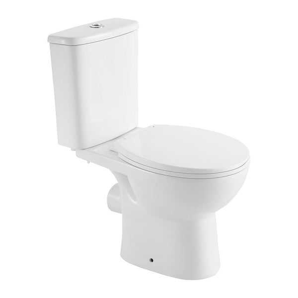 Xellanz Duoblok toilet staand rimless PK met toiletzitting glans wit