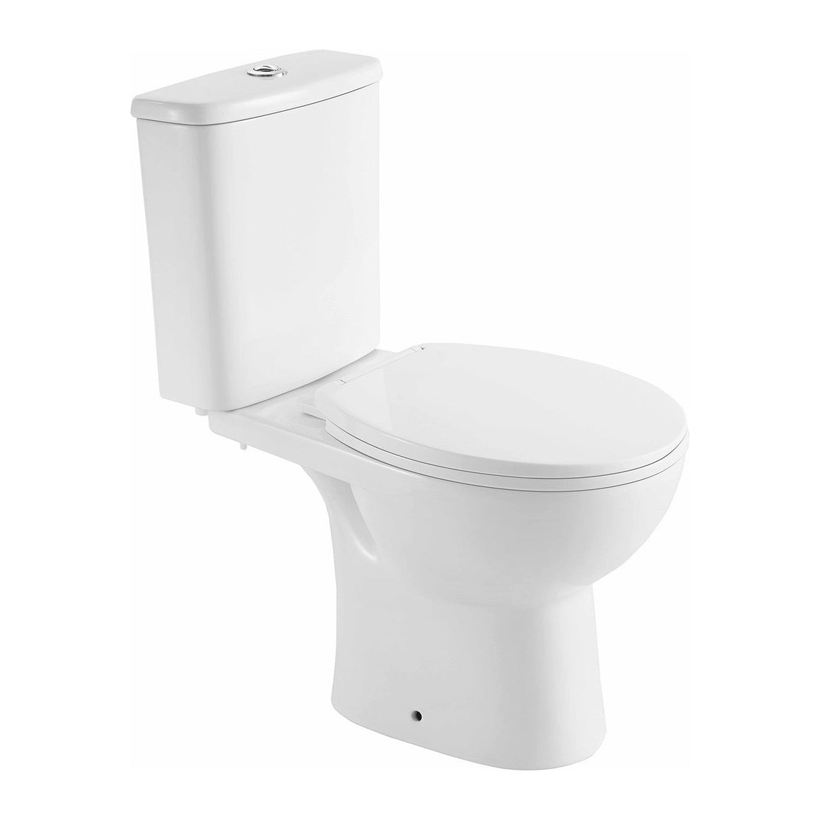 Xellanz Duoblok toilet staand rimless AO met toiletzitting glans wit - productfoto