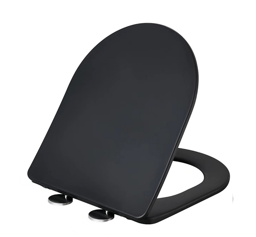 Xellanz Nibiru toiletzitting softclose en quick release mat zwart - productfoto