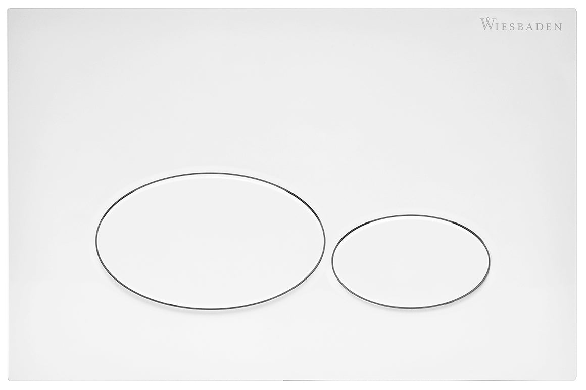 Wiesbaden X32 drukplaat voor inbouwreservoir Mat wit - productfoto