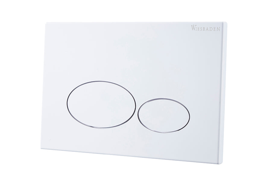 Wiesbaden X32 Metal drukplaat voor inbouwreservoir Glans wit - productfoto