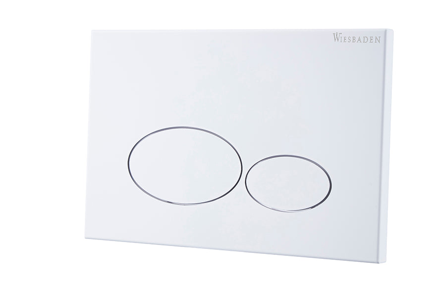 Wiesbaden X32 Metal drukplaat voor inbouwreservoir Mat wit - productfoto