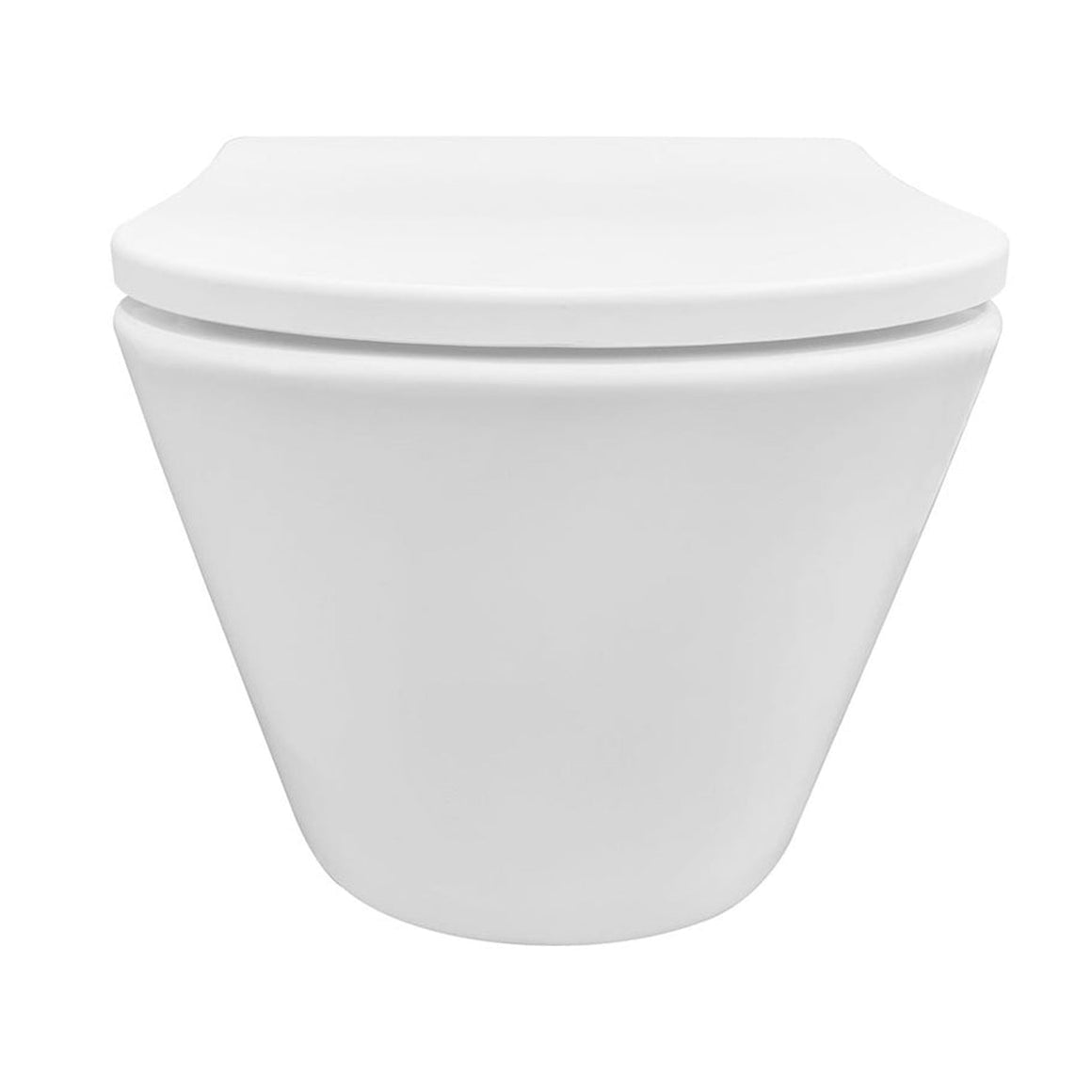 Wiesbaden Wiesbaden Vesta wandcloset rimless met Shade slim toiletzitting Mat wit - productfoto