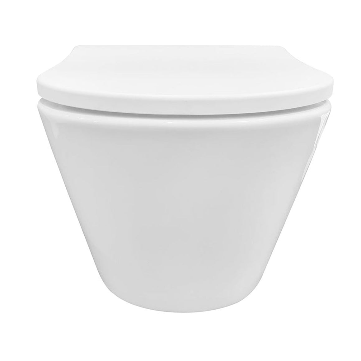 Wiesbaden Wiesbaden Vesta wandcloset rimless met Shade slim toiletzitting Glans wit - productfoto