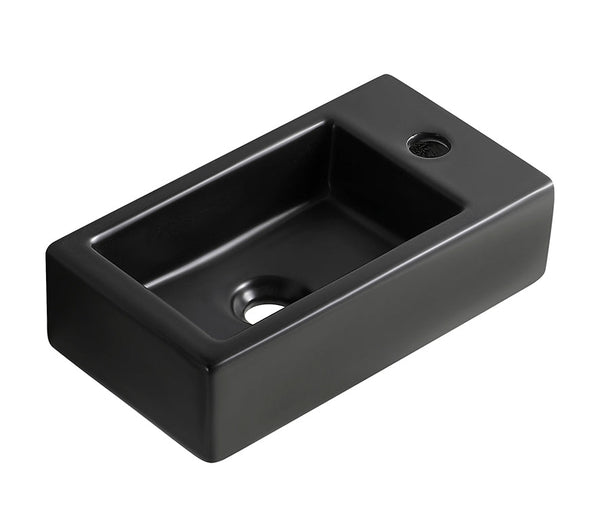 Rhea M fontaine droite 40 x 22 x 11 cm céramique mat noir