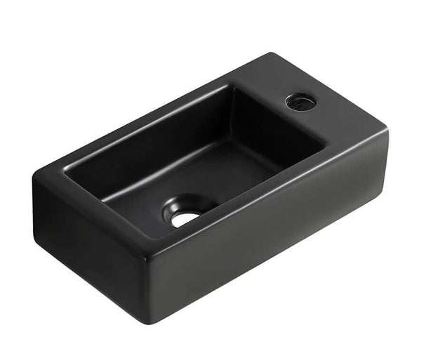 Rhea M Fontein Wiesbaden 40x22 cm Anneau de suspension à droite Mat Noir