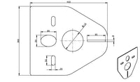 Technische tekening softclose toiletzitting