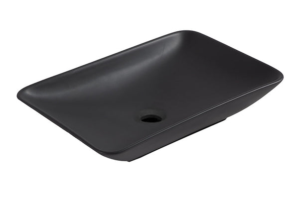Karé bassine rectangulaire 58 x 36 x 11,5 cm céramique mat noir