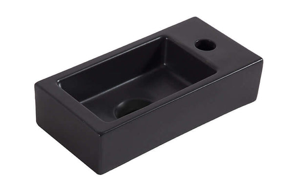 Mini-Rhea Fontaine Wiesbaden Droite 36x18x9 cm Mat Noir