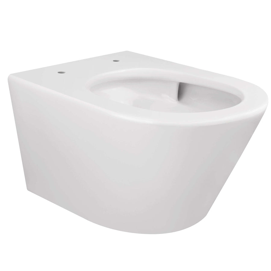 Wandtoilet met moderne design en glanzende afwerking, perfect voor een eigentijdse badkamer.