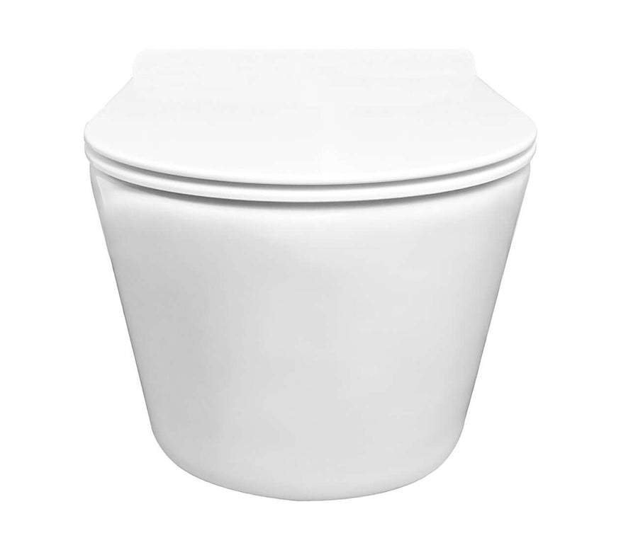 Sity randloos wandtoilet Wiesbaden met soft-close toiletbril in glanzend wit