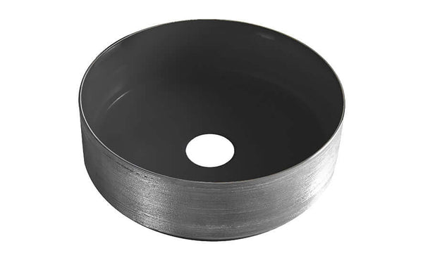 Mondri 36x36 cm Lavabo Rond Wiesbaden Gunmetal / Mat Noir