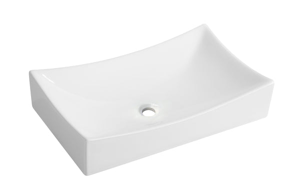Lavabo à poser Slide 65,5 x 39,5 x 13,5 cm blanc brillant
