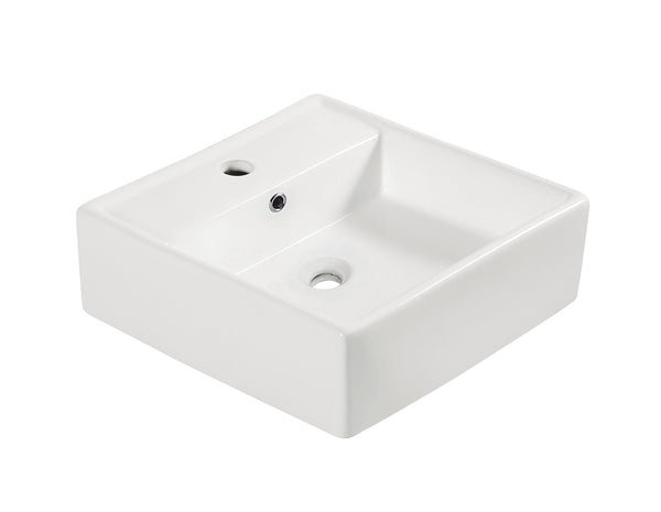 Larx waskom 38,5 x 38,5 x 13 cm céramique brillant blanc