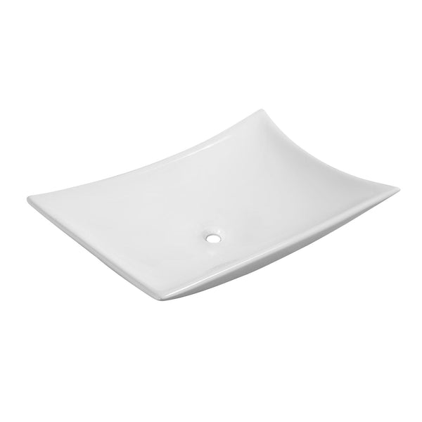 Wiesbaden Scala waskom rechthoekig 56×37×10,5 cm keramiek glans wit