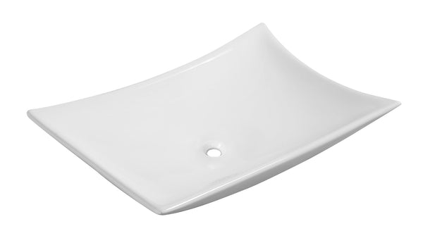 Scala bassine rectangulaire 56 x 37 x 10,5 cm céramique brillant blanc