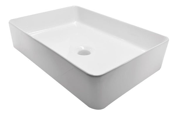 Lien lavabo posé 35 x 50 x 12 cm céramique brillant blanc