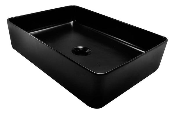 Lien lavabo posé 35 x 50 x 12 cm céramique mat noir