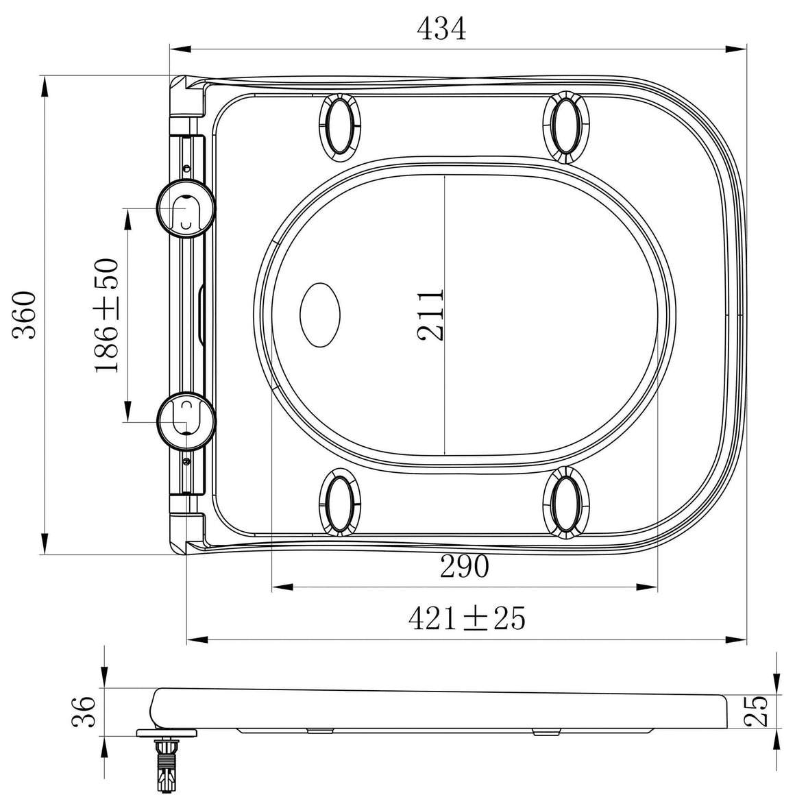 Sky toiletzitting softclose en quick release glans wit