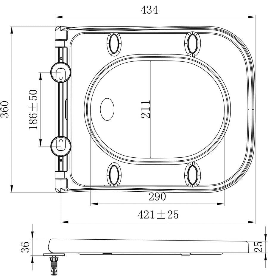 Sky toiletzitting softclose en quick release glans wit