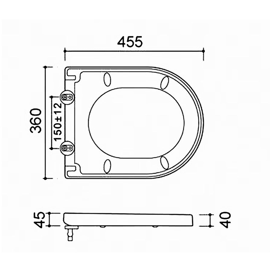 Arco Toilettensitz Softclose und Quick Release Glanz Weiß