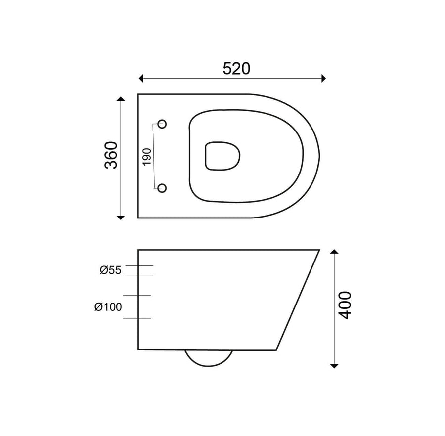 Vesta Diepspoel Hangtoilet Wiesbaden met Quickrelease (Inclusief Zitting)