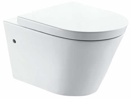 Flow Hangtoilet Wiesbaden Randloos Diepspoeling met eenvoudige reiniging en zitting in modern design.