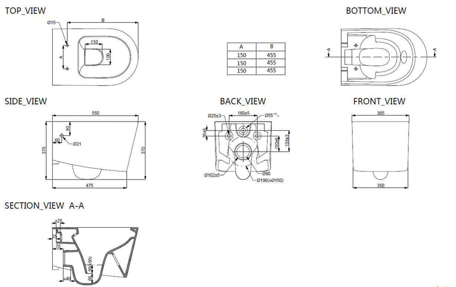 Flow wandcloset rimless met nano coating met Flow toiletzitting softclose en quick release glans wit