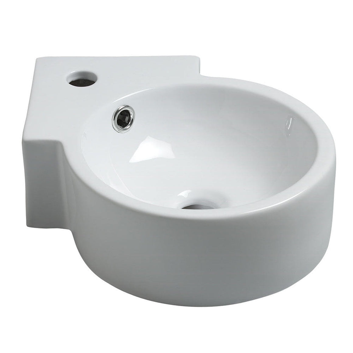 Wiesbaden Atlas hoekfontein 44 x 27,5 x 12 cm – Glans wit