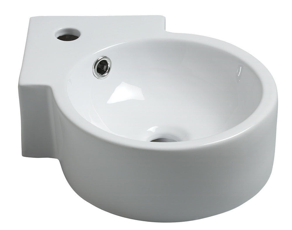 Wiesbaden Atlas hoekfontein 44 x 27,5 x 12 cm – Glans wit