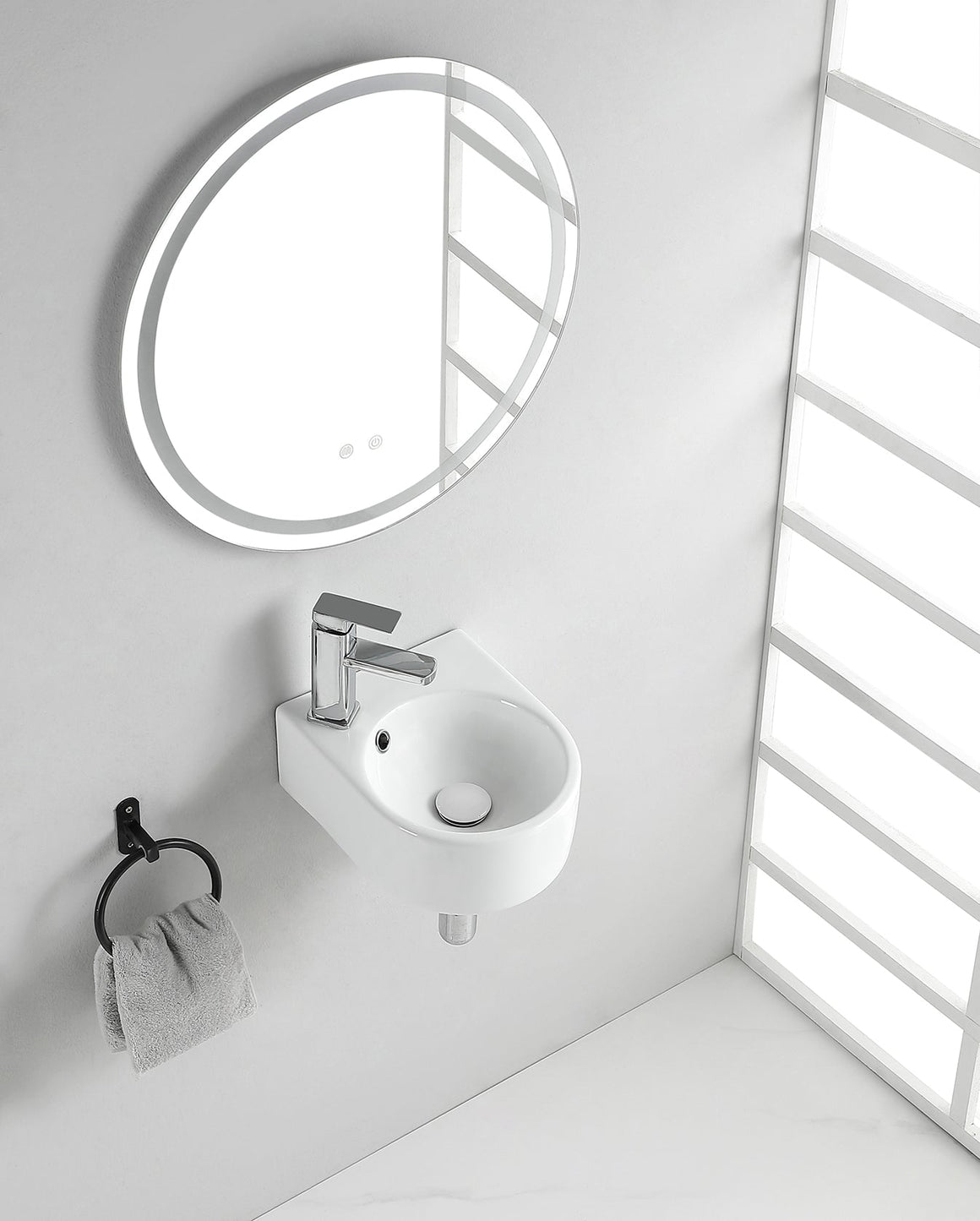 Wiesbaden Erato fontein 34 x 27,5 x 12 cm – Glans wit