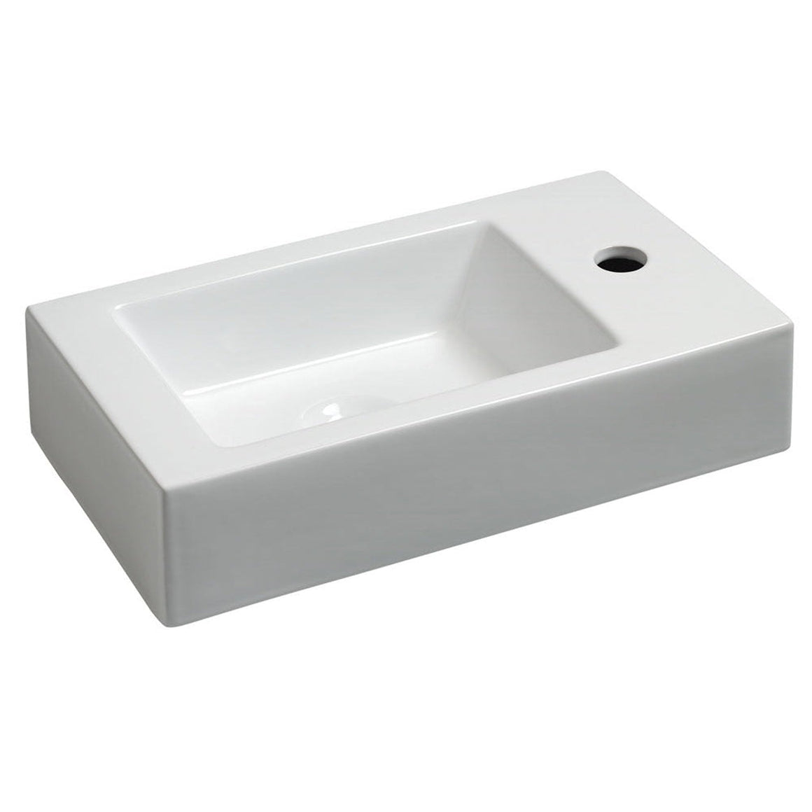Rhea L fontein rechts 45,5 x 26 x 12 cm keramiek glans wit