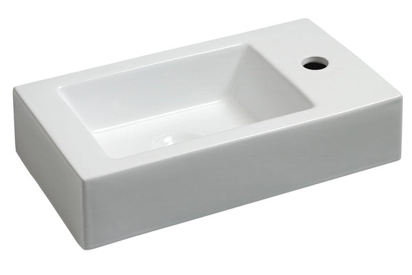 Rhea L fontaine droite 45,5 x 26 x 12 cm céramique brillant blanc