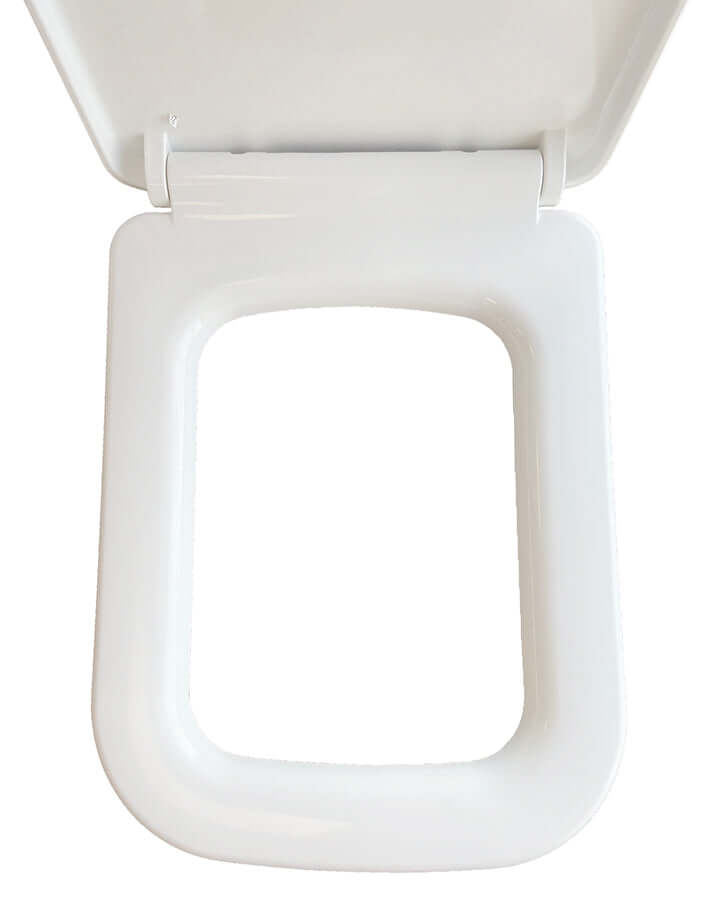 CarrÃ© Toiletbril met Deksel Wiesbaden Softclose in Wit