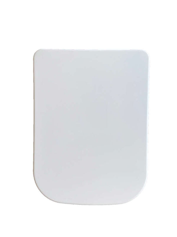 Carré Abattant de Toilette avec Couvercle Wiesbaden Softclose en Blanc