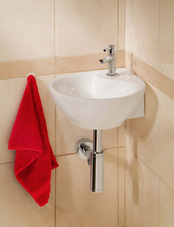 Ein-Pack Porta Eckwaschbecken komplett weiß