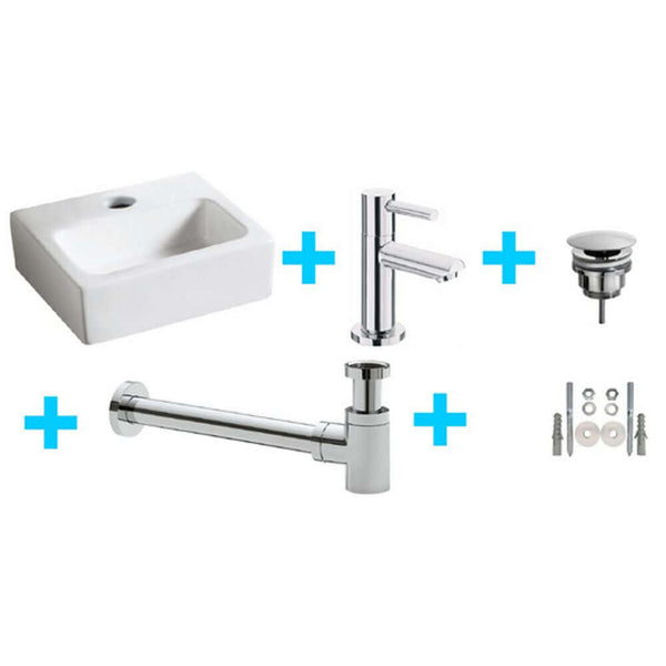 Wiesbaden one - pack Leto fontein + Amador toiletkraan chroom
