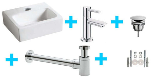 one-pack Leto Brunnen + Amador Toilettenarmatur Chrom