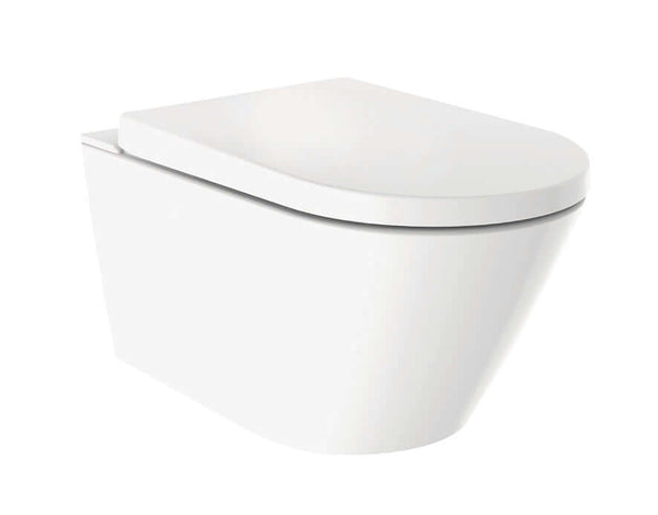 Vesta douche-WC sans rebord avec manche blanc