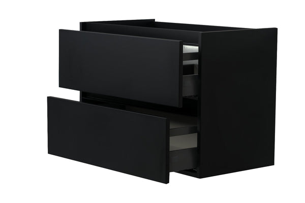 Marmaris Unterschrank mit 2 Schubladen 60 x 45 cm matt schwarz