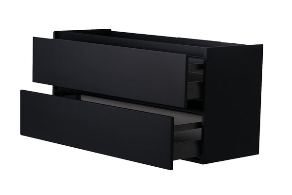 Marmaris Unterschrank mit 2 Schubladen 100 x 45 cm matt schwarz