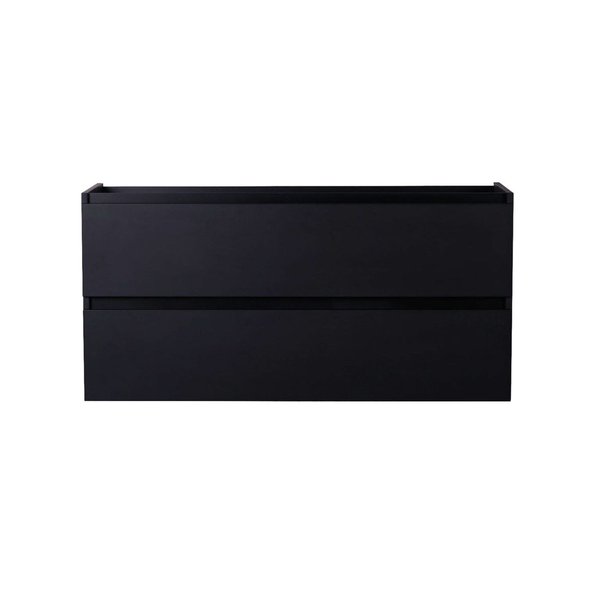 Marmaris onderkast met 2 laden 2 uitsparingen 120 x 45 cm mat zwart