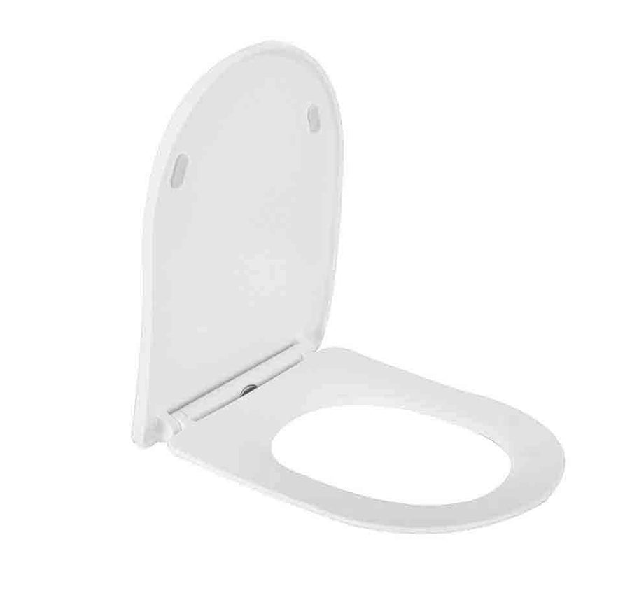 Vesta Shade Slanke Toiletbril met Deksel Wiesbaden in wit, Soft Close