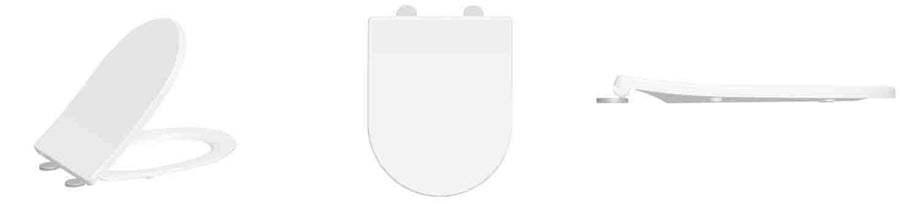 Vesta Shade Slanke Toiletbril met Deksel Wiesbaden met Soft Close in Mat Wit