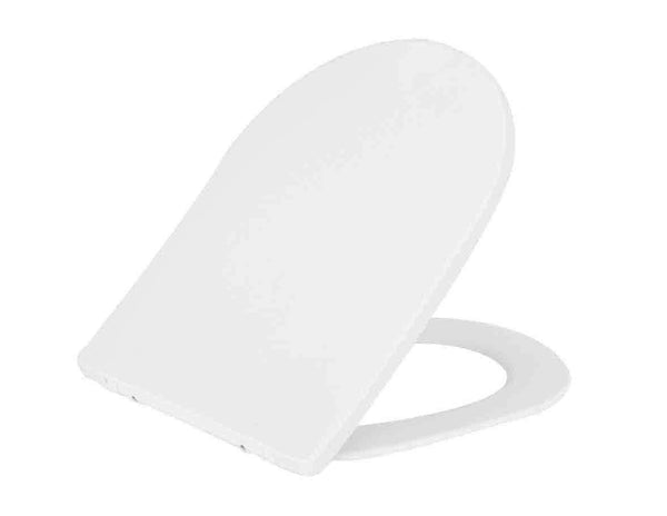 Vesta Shade Slanke Toiletbril met Deksel Wiesbaden met Soft Close in Mat Wit