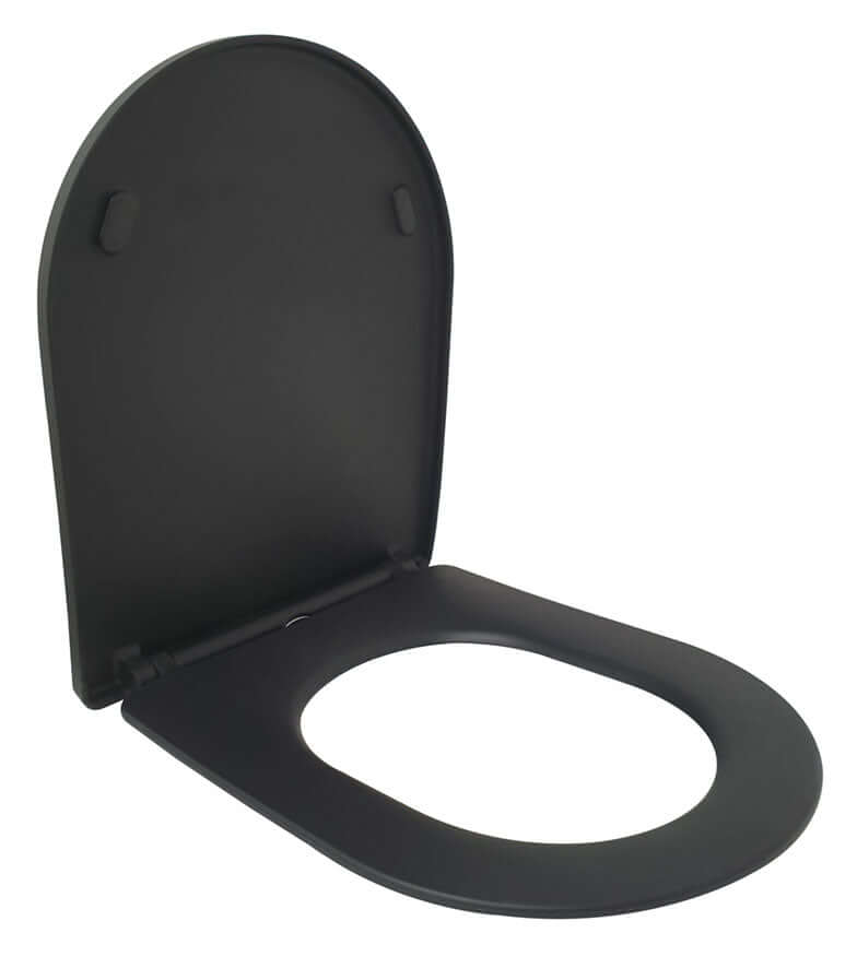Toiletbril van Wiesbaden Vesta Shade in matzwart met soft-close mechanisme